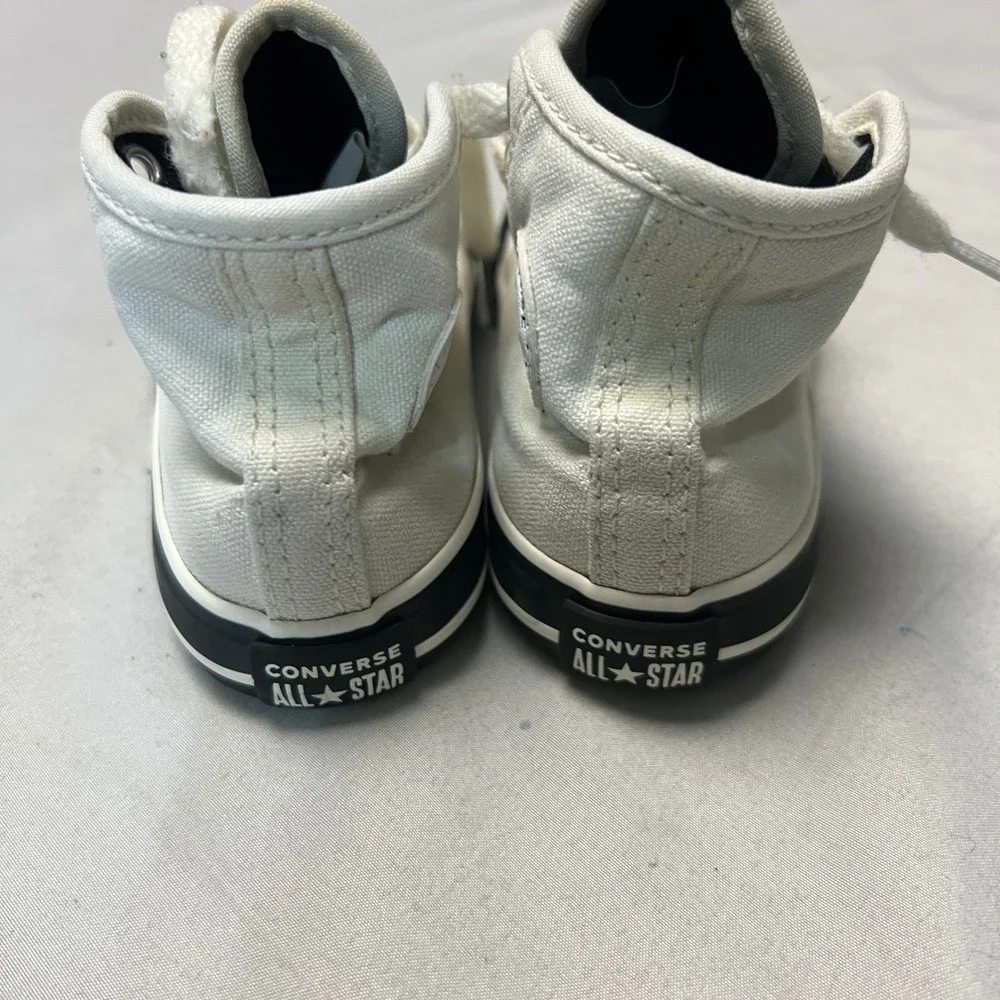 Converse All Star Chuck Taylors High Top Sneakers Toddler Canvas White Size 7‎